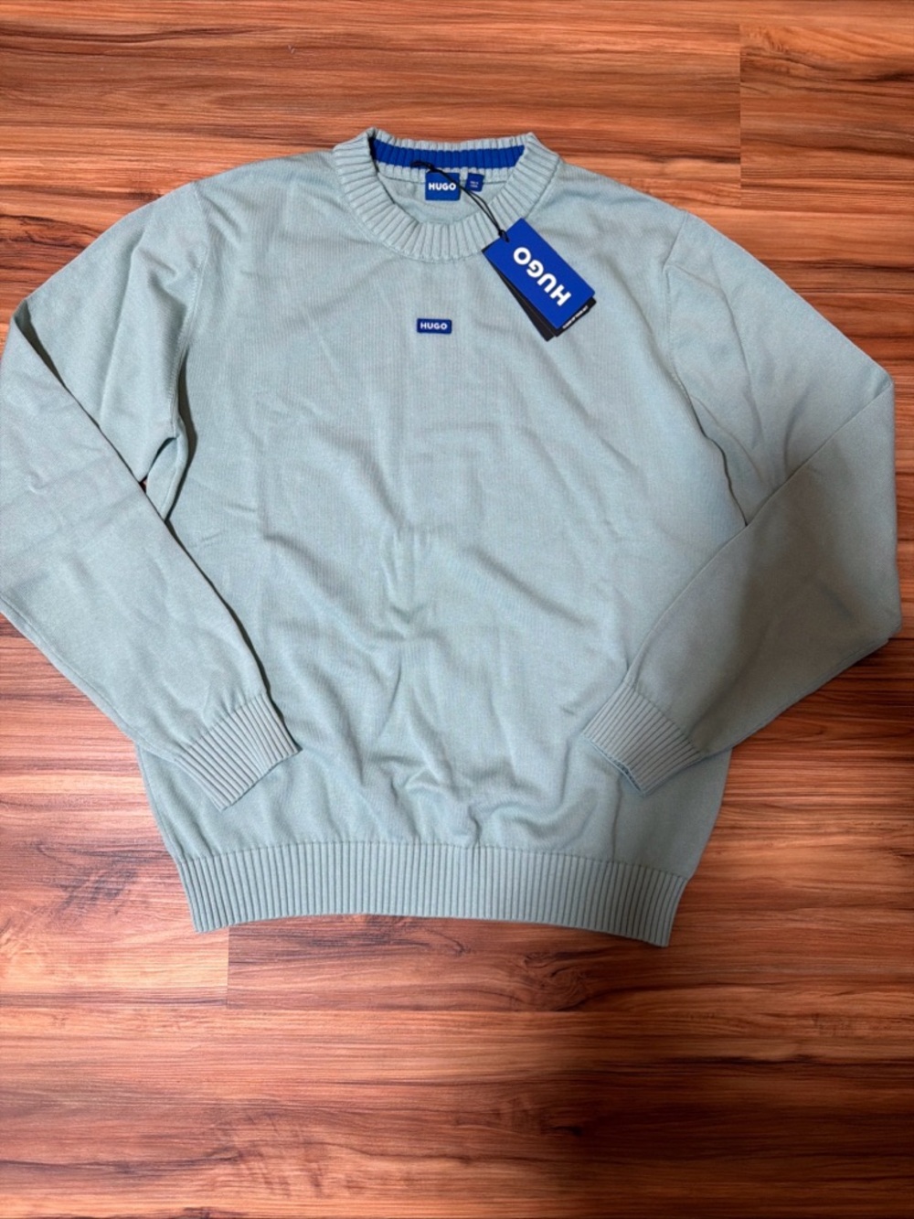 HUGO Sage Green Crewneck Sweater